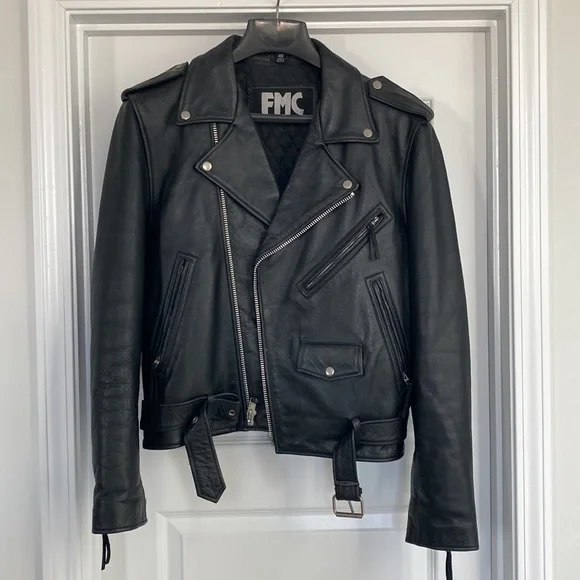 Vintage FMC Black Leather Jacket